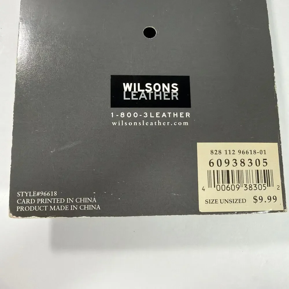 Wilsons Leather Style 96618 Black Leather Squeeze Coin Pouch NOS